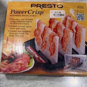 Presto PowerCrisp Microwave Bacon Cooker - Black